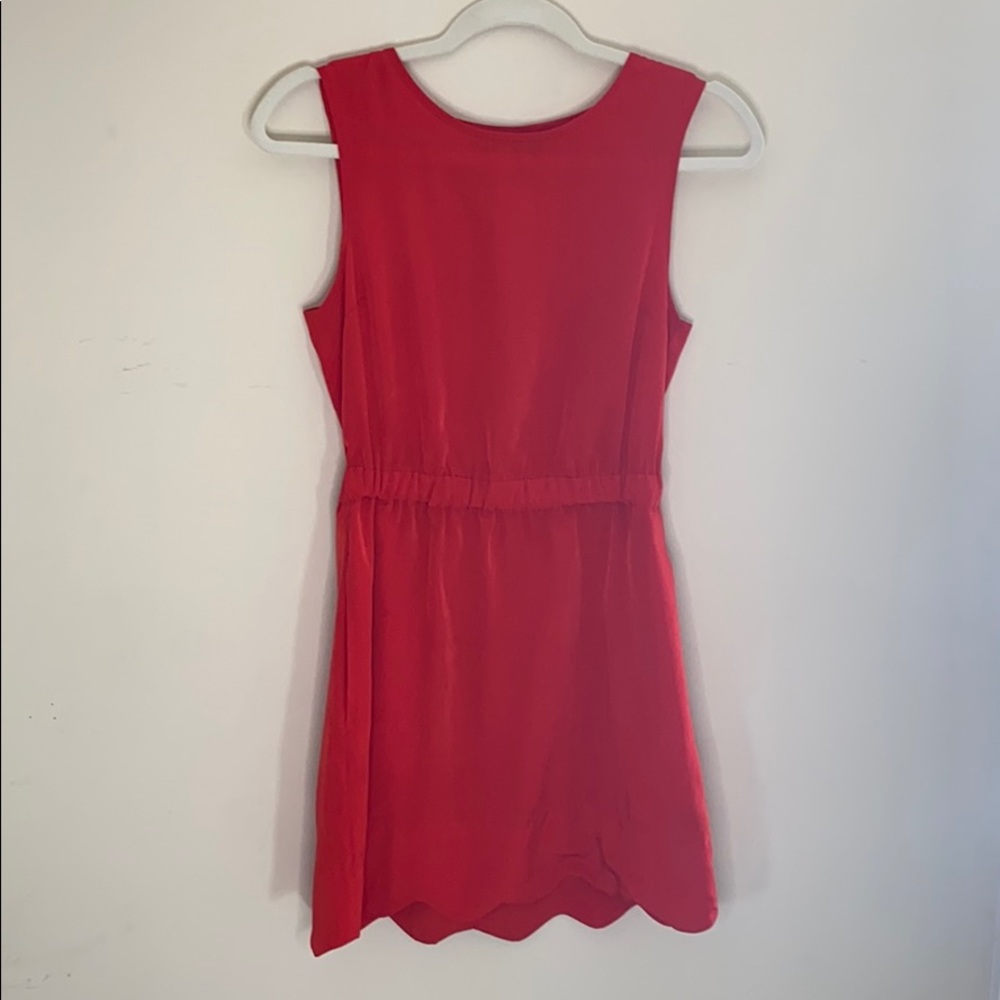 Red cut-out back dress